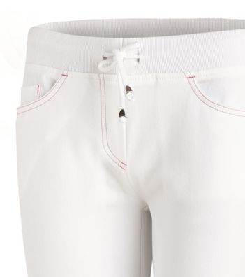 Leiber Damen Hose 08/7100/0167 Weiß/Dunkelrosa