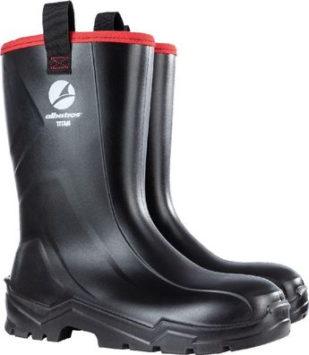 Albatros Sicherheitsschuhe Titan Rigger S5 CI SRC PU-Stiefel Schwarz