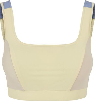 Urban Classics Damen Ladies Color Block Bra Softyellow/Softseagrass/Vablue