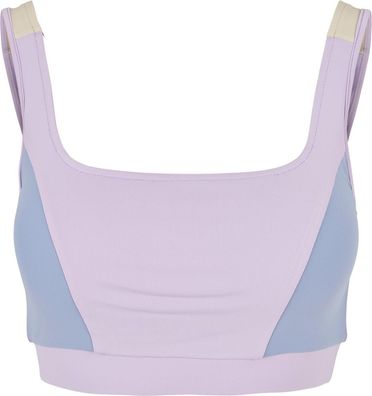 Urban Classics Damen Ladies Color Block Bra Lilac/Violablue/Softseagrass