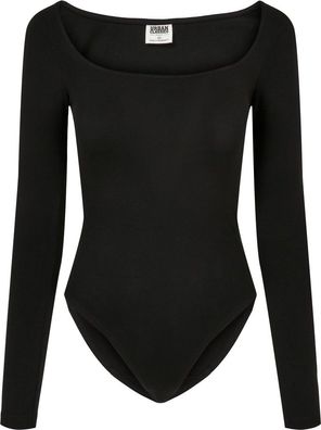 Urban Classics Damen Ladies Organic Longsleeve Body Black