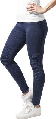 Urban Classics Damen Leggings Ladies Denim Jersey Leggings Indigo