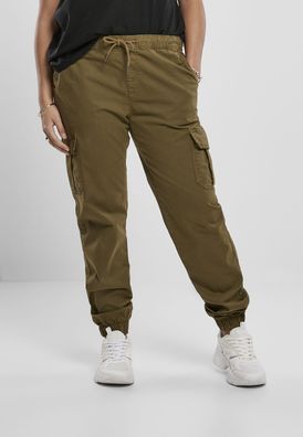 Urban Classics Damen Hose Ladies High Waist Cargo Jogging Pants Summerolive