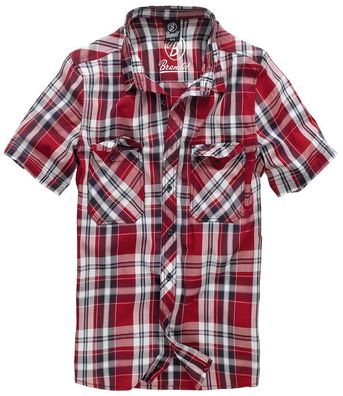 Brandit Hemd Roadstar Shirt, 1/2 Sleeve in Red