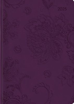 Kalender 2025 -Ladytimer Grande Deluxe Purple A5 2025- 14,8 x 21cm