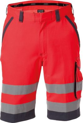 Dassy Warnschutz-Shorts Lucca PESCO74 Neonrot/Zementgrau