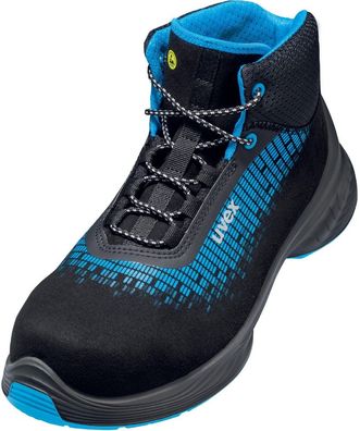 Uvex Sicherheitsschuh Stiefel 6833 Schwarz/Blau Pu