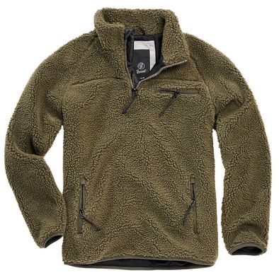 Brandit Jacke Teddyfleece Troyer in Olive