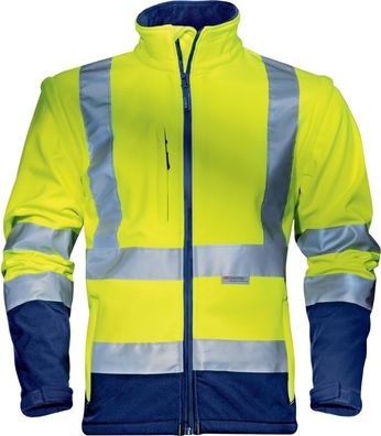 Uvex Softshelljacke Protection Flash Gelb, Warngelb, Navy (98096)