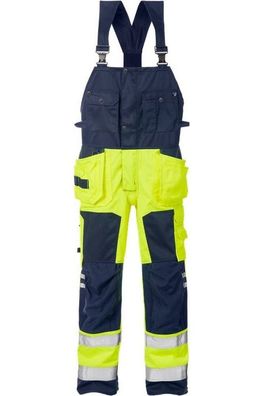 Fristads Warnschutz-Latzhose High Vis Handwerkerlatzhose Kl. 2 1014 PLU Warnschutz