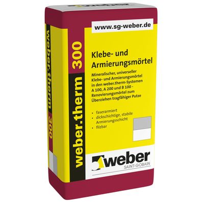 weber. therm 300 Klebe- und Armierungsmörtel grau 30 kg