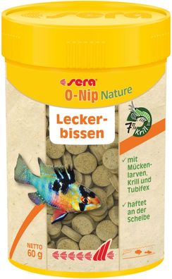 Sera O-Nip Nature 100ml Futter Hafttabletten als Leckerbissen für Zierfische