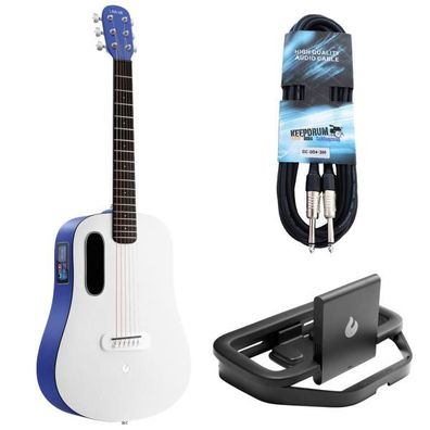 Lava Music Gitarre ME Play Deep Blue mit Ladestation und Kabel