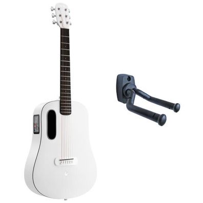 Lava Music Gitarre ME Play 36 Zoll Frost White mit Wandhalterung