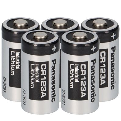 5x Panasonic 3V CR123A DL123A Batterien CR17345 Ultra Lithium Foto Bulk