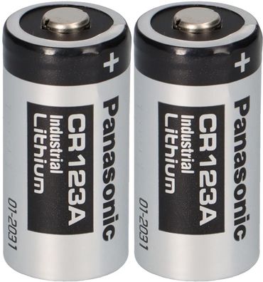 2x Panasonic 3V CR123A DL123A Batterien CR17345 Ultra Lithium Foto Bulk