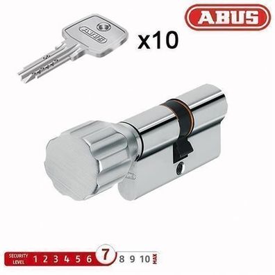 ABUS EC550 VS Schließzylinder mit Knauf 10 Wendeschlüssel Knaufzylinder