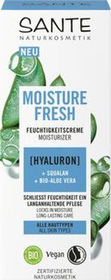 Sante 3x Moisture Fresh Feuchtigkeitscreme mit Hyaluron, Squalan & Bio-Aloe Vera