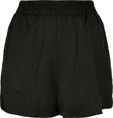 Urban Classics Damen Ladies Viscose Satin Resort Shorts Black