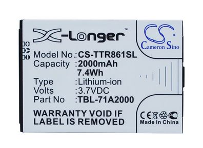 Ersatzakku - CS-TTR861SL - TP-Link M5250 ver 1.0 / TBL-71A2000 - 3,7 Volt 2000mAh