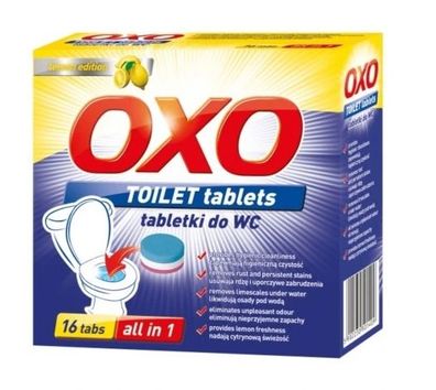 OXO WC-Reinigungstabletten Zitrone, 16 Stück