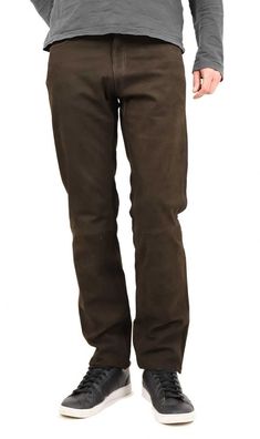 MADDOX - Herren Lederhose Lammnubuk braun