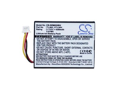 Ersatzakku - CS-DEM620BU - DELL PERC H710 / 070K80 - 3,7 Volt 830mAh Li-Ion