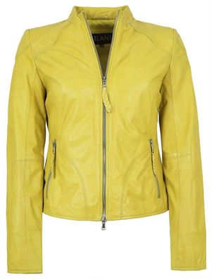 Jilani - Damen Lederjacke Lammnappa gelb