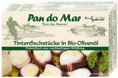 Pan do Mar 3x Tintenfischstücke in Bio-Olivenöl 120g