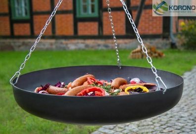 Schwenkwok Gartengrill Schwenkpfanne Stahlpfanne - Wokgrill 70 cm