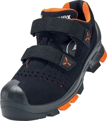 Uvex 2 Sandalen S1P 65002 Schwarz, Orange (65002)