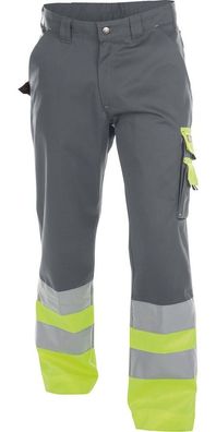 Dassy Warnschutzhose Omaha PESCO64 Zementgrau/Neongelb