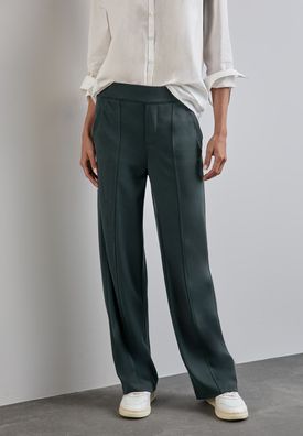 Street One Casual Fit Hose in Hunter Green