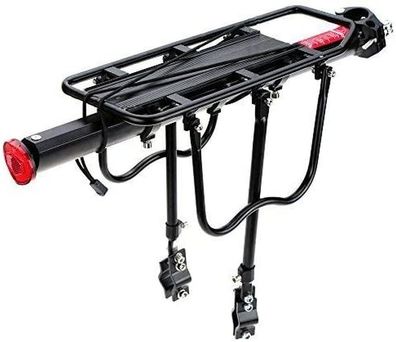 Fahrrad Gepäckträger schwarz 24 - 28 Zoll Alu Rack Universal Rahmenbefestigung