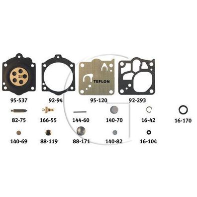 Original Membranen - RB KIT für Vergaser: WGA - WALBRO