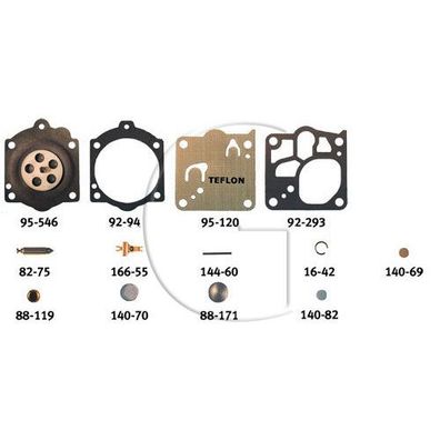 Original Membranen - RB KIT für Vergaser: WG - WALBRO