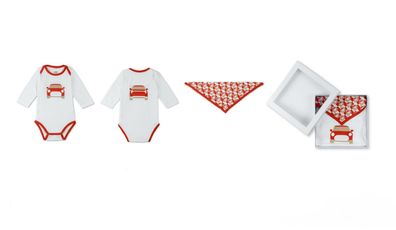 MINI Car Print Gift Set - Baby Body & Lätzchen Bio-Baumwolle Geschenkbox