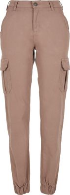 Urban Classics Damen Hose Ladies High Waist Cargo Pants Duskrose