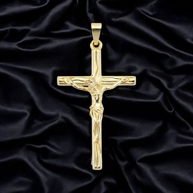 Anhänger Kreuz 585 Gold Gelbgold Kreuzanhänger Goldkreuz mit Jesus