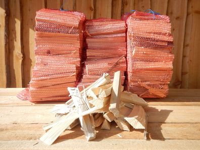 3 SACK FICHTE Brennholz Anmachholz Anzündholz HOLZ FEUER KAMIN 18Kg 72dm³