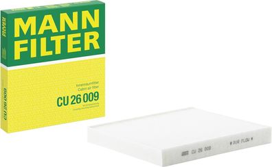 MANN-FILTER CU 26 009 Innenraumfilter – Für PKW 100% schutz vor patikeln