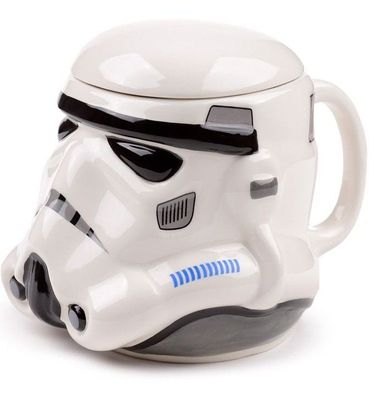 NEU Disney Star Wars Stormtrooper 3D Tasse mit Deckel Becher Kaffeebecher