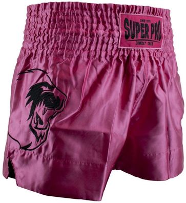 Super Pro Combat Gear Thai- und Kickboxing Short Hero Rosa/Weiß