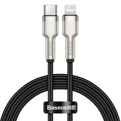 Baseus Cafule Metal Datenkabel USB Typ C - iPhone 20 W Power Delivery 1 m schwarz