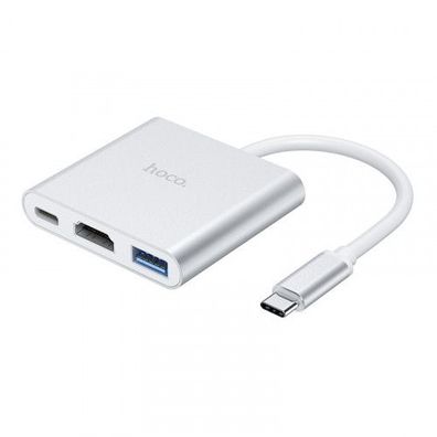 HOCO HUB HB14 Typ C Konverter (Typ C zu USB3.0 + HDMI+ Power Delivery PD67W) Adapt