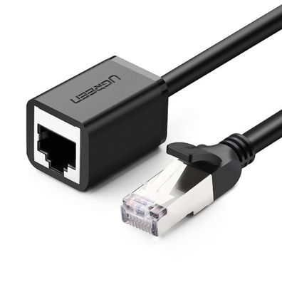 Ugreen Verlängerungskabel Ethernet RJ45 Cat 6 FTP 1000Mbps 3m Netzwerkkabel Schwar