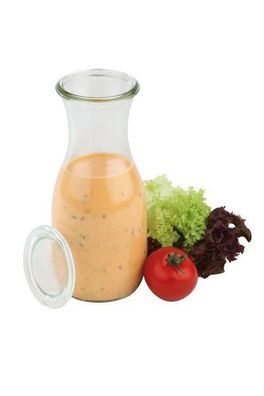 12er Set Weck-Flaschen Einmachgläser mit Deckel 0,5 L Smoothie Dressing