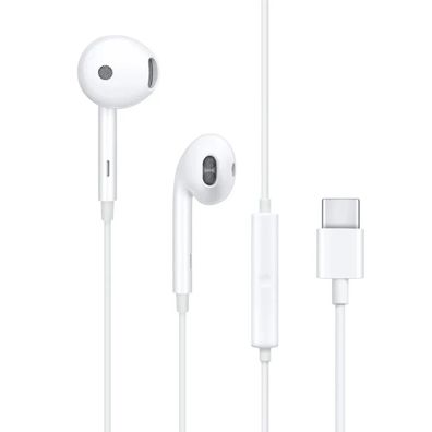 Original Stereo-Set Kopfhörer OPPO MH135-3 USB Typ C In-Ear-Kopfhörer Weiß