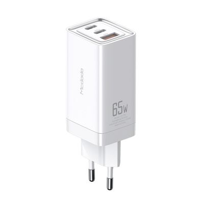 Mcdodo 65W GaN Wandladegerät 2x PD USB-C (Typ-C) 1x USB Anschluss Handy-Ladegerät