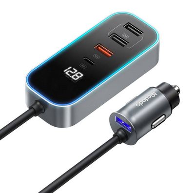 Mcdodo CC-1900 Autoladegerät 107W 4USB+1USB-C Digitalanzeige und 1,5 m Kabel